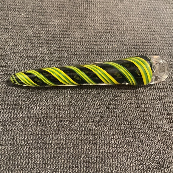 Abstract handmade hand blown glass wearable art pendant for necklace unisex - Picture 5 of 14